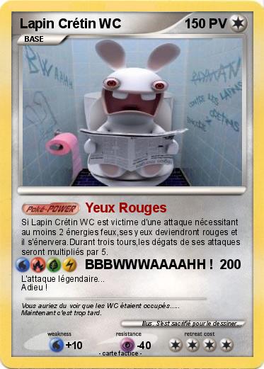 Pokemon Lapin Crétin WC