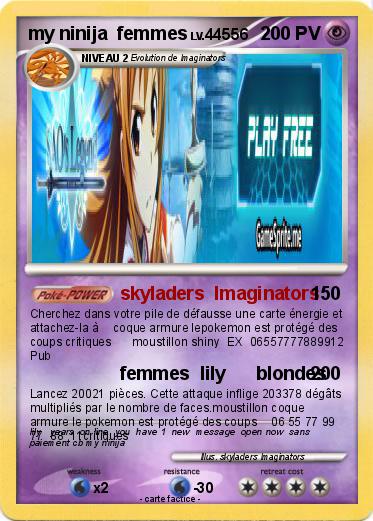 Pokemon my ninija  femmes