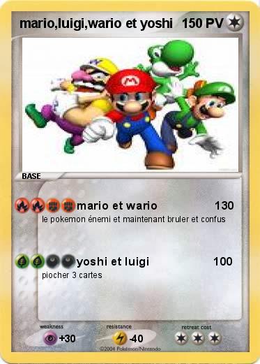 Pokemon mario,luigi,wario et yoshi