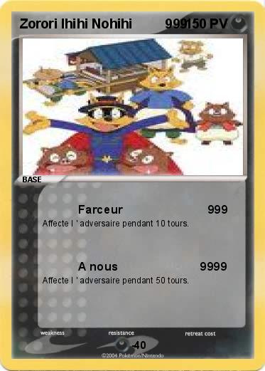 Pokemon Zorori Ihihi Nohihi         999   