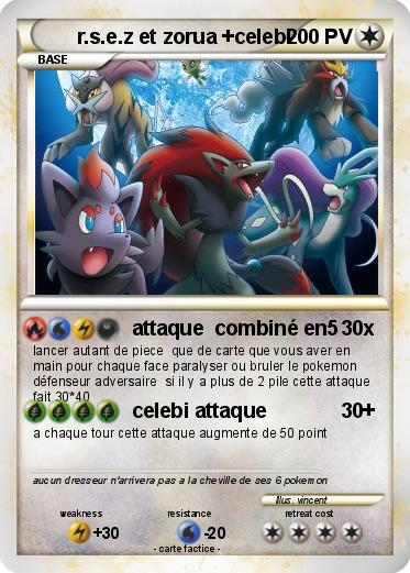 Pokemon r.s.e.z et zorua +celebi