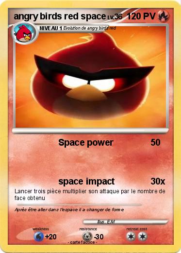 Pokemon angry birds red space