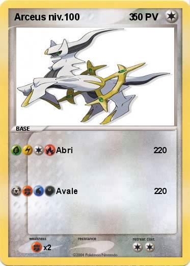 Pokemon Arceus niv.100                   3                  