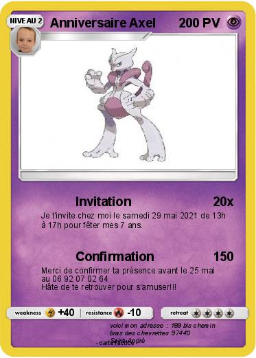 Pokemon Anniversaire Axel