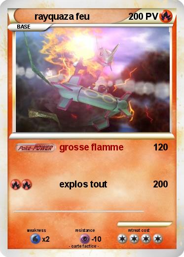 Pokemon rayquaza feu
