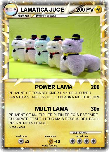 Pokemon LAMATICA JUGE
