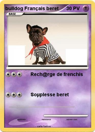 Pokemon bulldog Français beret