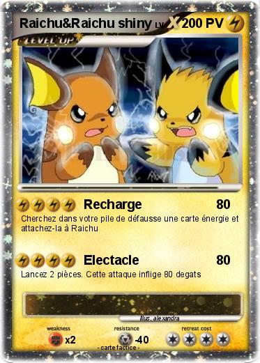 Pokemon Raichu&Raichu shiny