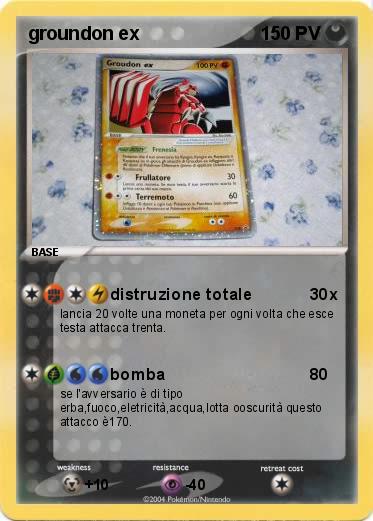 Pokemon groundon ex