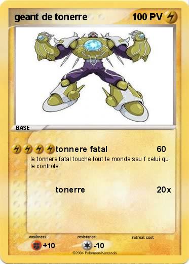 Pokemon geant de tonerre