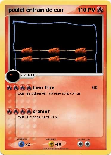 Pokemon poulet entrain de cuir