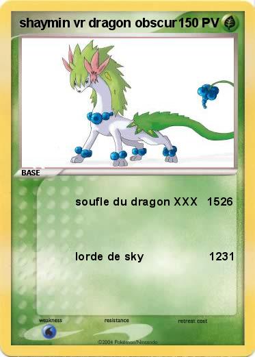 Pokemon shaymin vr dragon obscur                    