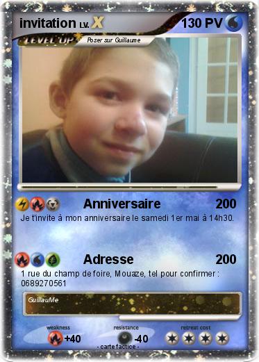 Pokemon invitation