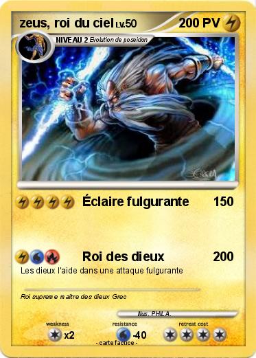 Pokemon zeus, roi du ciel