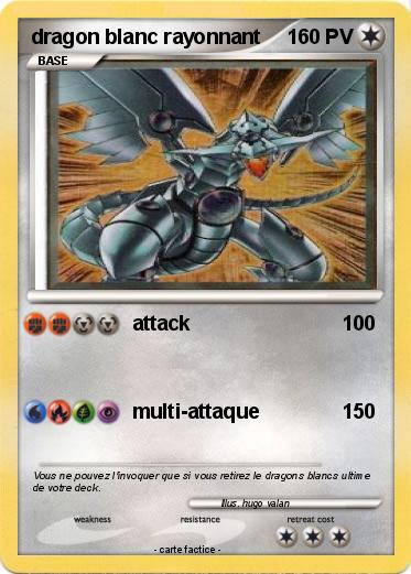 Pokemon dragon blanc rayonnant