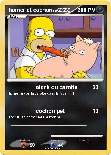 Pokemon homer et cochon