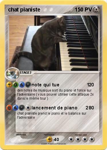 Pokemon chat pianiste