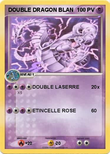 Pokemon DOUBLE DRAGON BLAN