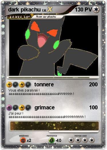 Pokemon dark pikachu
