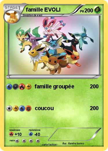 Pokemon famille EVOLI