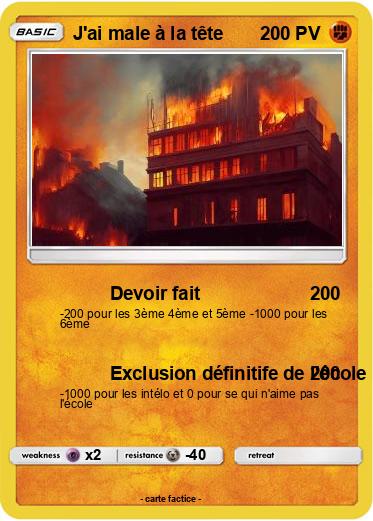 Pokemon J'ai male à la tête
