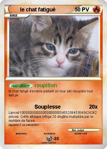 Pokemon le chat fatigué