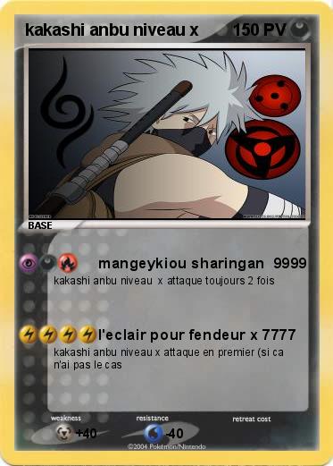 Pokemon kakashi anbu niveau x                                                    