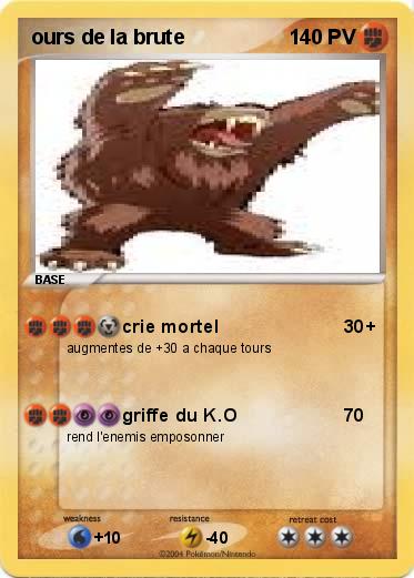 Pokemon ours de la brute