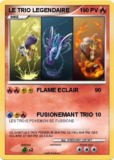 Pokemon LE TRIO LEGENDAIRE