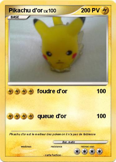 Pokemon Pikachu d'or