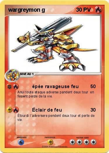 Pokemon wargreymon g
