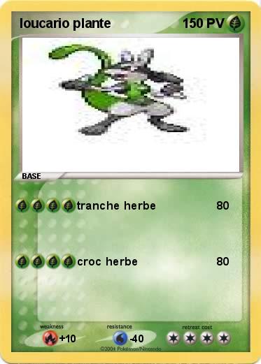 Pokemon loucario plante
