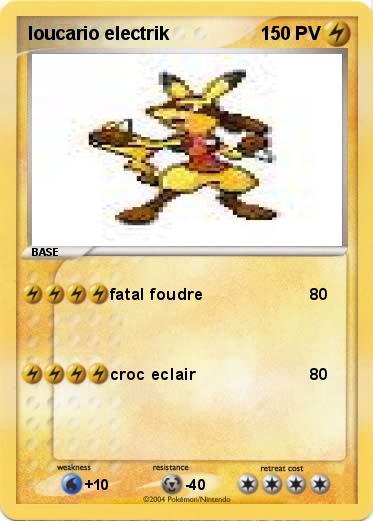 Pokemon loucario electrik