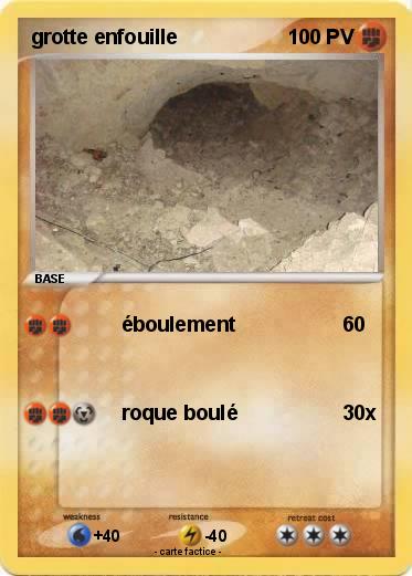Pokemon grotte enfouille