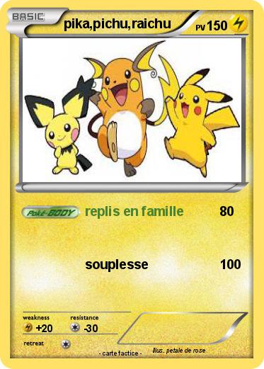 Pokemon pika,pichu,raichu