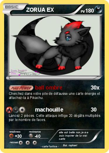 Pokemon ZORUA EX