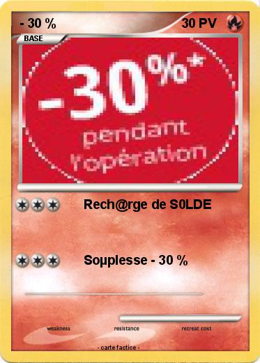 Pokemon - 30 %