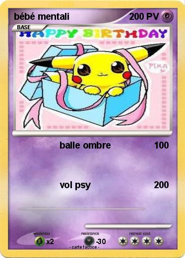 Pokemon bébé mentali