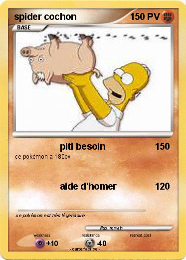Pokemon spider cochon