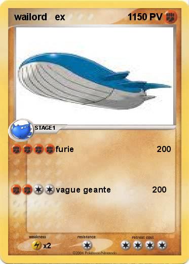 Pokemon wailord   ex                        1