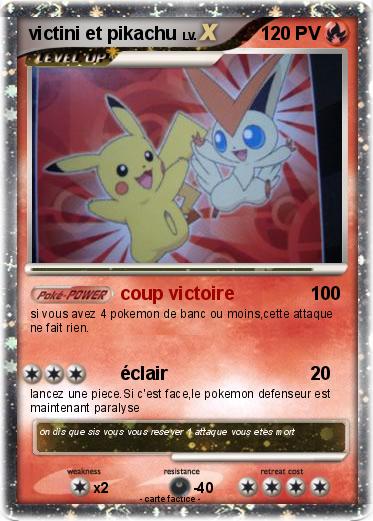 Pokemon victini et pikachu