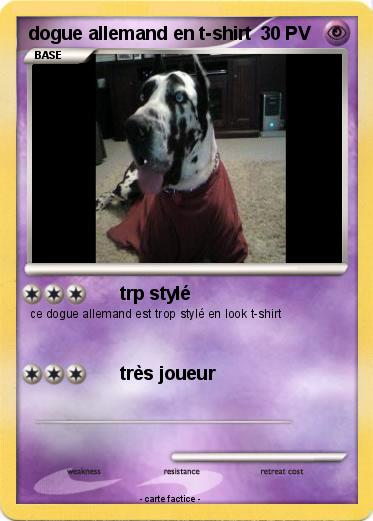 Pokemon dogue allemand en t-shirt