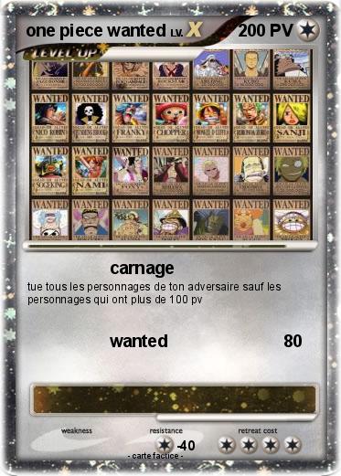 Pokemon one piece wanted