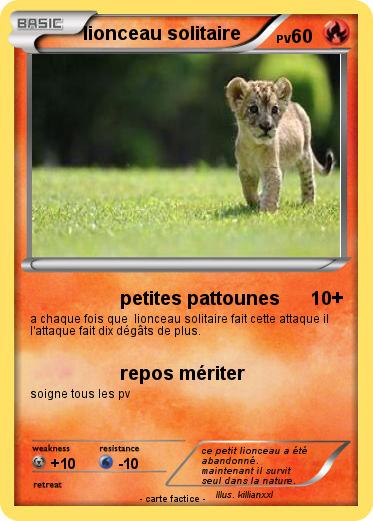 Pokemon lionceau solitaire