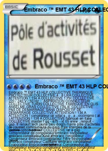 Pokemon Embraco ™ EMT 43 HLP COLLECTIVE