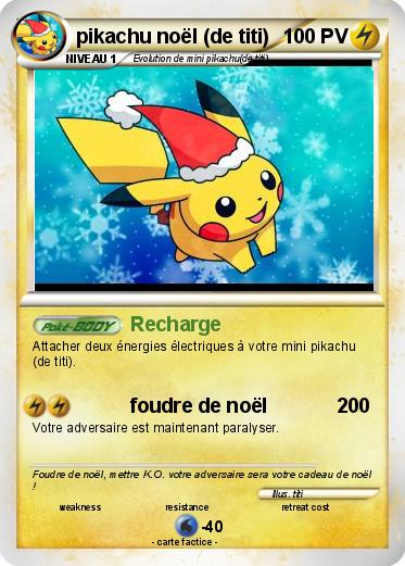 Pokemon pikachu noël (de titi)
