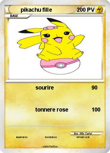 Pokemon pikachu fille