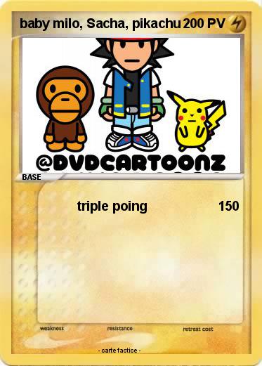 Pokemon baby milo, Sacha, pikachu
