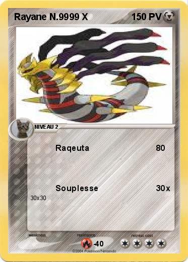 Pokemon Rayane N.9999 X