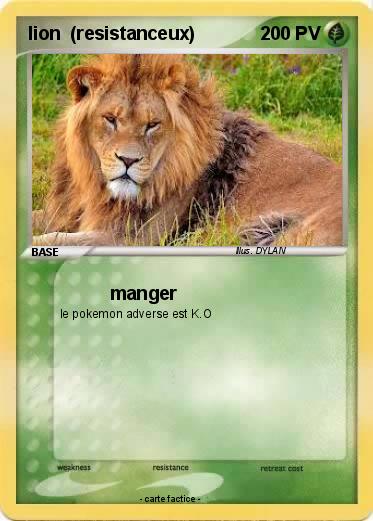 Pokemon lion  (resistanceux)